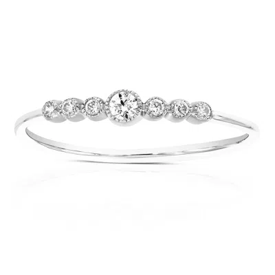 Vir Jewels 1/10 Cttw Lab Grown Diamond Engagement Ring In Sterling Silver For Women In Metallic