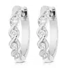 Vir Jewels 1/10 Cttw Lab Grown Diamond Hoops Earrings In Sterling Silver With Hidden Post For Women In Silver