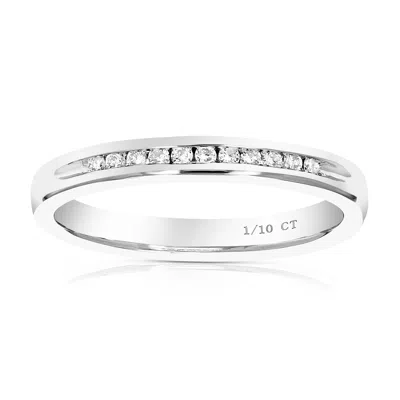 Vir Jewels 1/10 Cttw Lab Grown Diamond Wedding Band In Sterling Silver For Women In Yellow