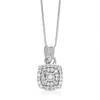 Vir Jewels 1/16 Cttw Lab Created Diamond Fashion Pendant 925 Sterling Silver Prong 1/3 Inch In Silver