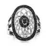 Vir Jewels 1/2 Ct Black Diamond Cocktail Ring Sterling Silver In Black