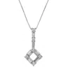 Vir Jewels 1/2 Cttw Diamond Pendant, Diamond Fashion Pendant Necklace For Women In 14k White And Yellow Gold Wi In Silver