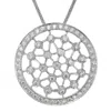 Vir Jewels 1/2 Cttw Diamond Pendant, Diamond Round Pendant Necklace For Women In 18k White Gold With 18 Inch Ch In Silver