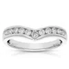 Vir Jewels 1/2 Cttw Diamond Wedding Band For Women, V Shape Round Diamond Wedding Band In 14k Gold Channel Set In White