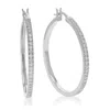 Vir Jewels 1/2 Cttw Lab Grown Diamond Hoops Earrings In Sterling Silver With Notched Post For Women In Metallic