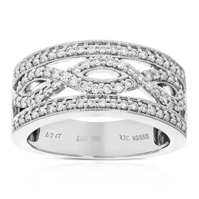 Vir Jewels 1/2 Cttw Lab Grown Diamond Ring In Sterling Silver For Women In Metallic