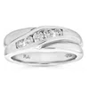 Vir Jewels 1/2 Cttw Men's 5 Stone Si1 Clarity Diamond Wedding Ring Platinum Round In Silver