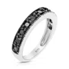 Vir Jewels 1/2 Cttw Princess Cut Black Diamond Wedding Band .925 Sterling Silver Rhodium In Silver