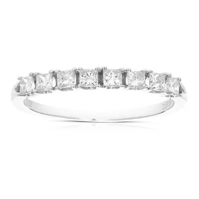 Vir Jewels 1/2 Cttw Princess Cut Diamond Wedding Band In 14k Gold Prong Set In White