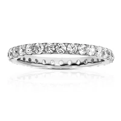 Vir Jewels 1.25 Cttw Lab Grown Diamond Eternity Ring Wedding Band In 14k White Gold For Women In Metallic