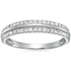 Vir Jewels 1/3 Cttw Certified I1-i2 Diamond Wedding Band 14k White Gold Prong Set In White