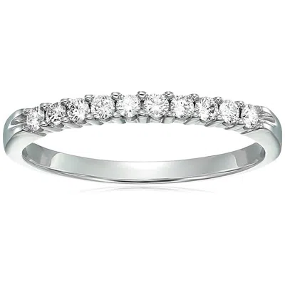 Vir Jewels 1/3 Cttw Diamond Wedding Band 14k White Gold 10 Stone Prong Set Round