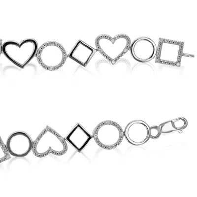 Vir Jewels 1/3 Cttw Lab Grown Diamond Fashion Bracelet In Sterling Silver 7 Inch For Women In Metallic