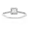 Vir Jewels 1/3 Cttw Princess Lab Grown Diamond Engagement Ring In 14k White Gold For Women In Metallic