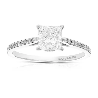 Vir Jewels 1.30 Cttw Lab Grown Diamond Engagement Ring In 14k White Gold For Women In Silver