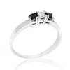 Vir Jewels 1/4 Cttw 3 Stone Princess Black Diamond Engagement Ring 14k White Gold In White