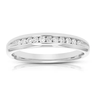 Vir Jewels 1/4 Cttw Comfort Fit Diamond Wedding Band 14k Gold Channel Set Bridal Ring In White