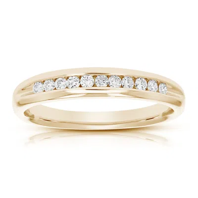 Vir Jewels 1/4 Cttw Comfort Fit Diamond Wedding Band 14k Gold Channel Set Bridal Ring In Yellow