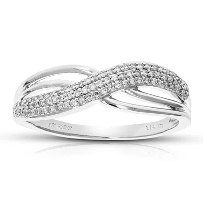Vir Jewels 1/4 Cttw Lab Created Diamond Wedding Band In 925 Sterling Silver Prong