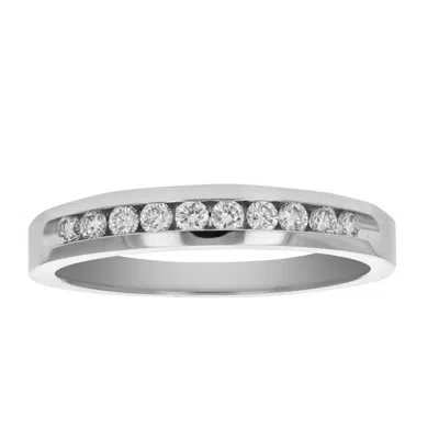 Vir Jewels 1/4 Cttw Si2-i1 14k Gold Machine Set Diamond Wedding Band Channel Set In White