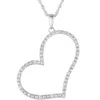 Vir Jewels 1/4 Cttw Si2-i1 Certified Diamond Heart Pendant 18k White Gold With Chain In White