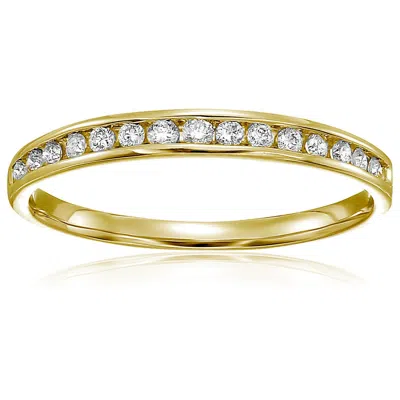 Vir Jewels 1/5 Cttw Classic Diamond Wedding Band 10k White Or Yellow Gold Channel Set