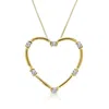 Vir Jewels 1/5 Cttw Diamond Heart Pendant Necklace 10k Yellow Gold With 18 Inch Chain In Yellow