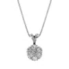 Vir Jewels 1/5 Cttw Diamond Pendant, Diamond Cluster Pendant Necklace For Women In 14k White Gold With 18 Inch In Silver