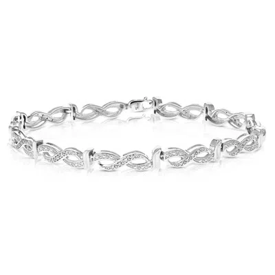 Vir Jewels 1/5 Cttw Lab Grown Diamond Fashion Bracelet In Sterling Silver 7 Inch For Women In Brown