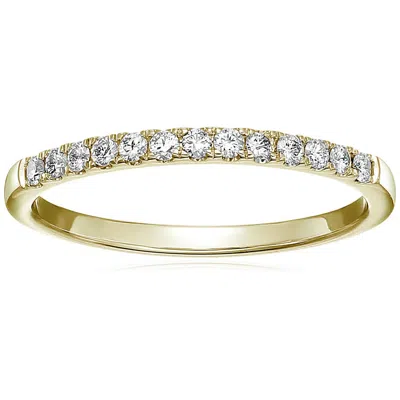 Vir Jewels 1/5 Cttw Pave Diamond Wedding Band For Women In 14k Yellow Gold Prong Set Ring