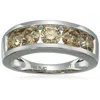 Vir Jewels 1.50 Cttw 5 Stones Champagne Diamond Wedding Band 14k Gold Channel In White