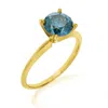 Vir Jewels 1.50 Cttw Blue Diamond Solitaire Ring 14k Gold In Yellow