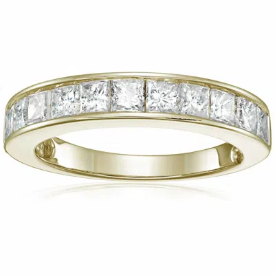 Vir Jewels 1.50 Cttw Diamond Wedding Band For Women, Princess Cut Diamond Wedding Band In 14k Yellow Gold Chann