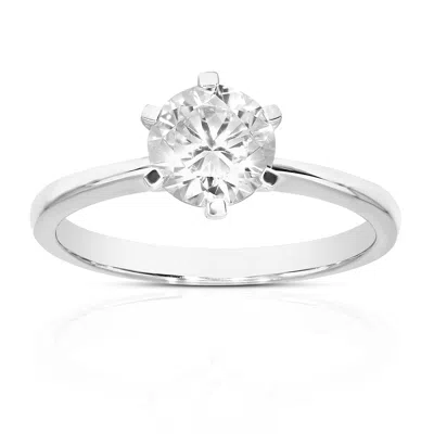 Vir Jewels 1.50 Cttw Lab Grown Diamond Engagement Solitaire Ring In 14k White Gold For Women In Metallic
