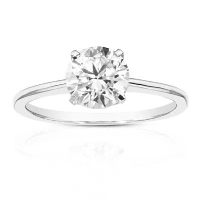 Vir Jewels 1.50 Cttw Lab Grown Diamond Engagement Solitaire Ring In 14k White Gold For Women In Metallic
