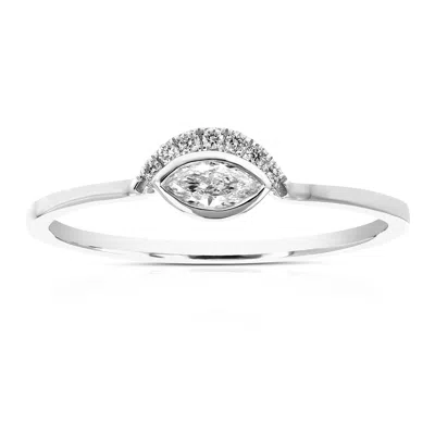 Vir Jewels 1/6 Cttw Lab Grown Diamond Ring In Sterling Silver For Women
