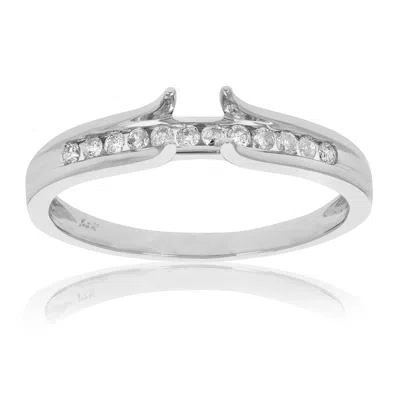 Vir Jewels 1/8 Cttw Diamond Semi Mount Engagement Ring 14k White Gold Wedding Bridal