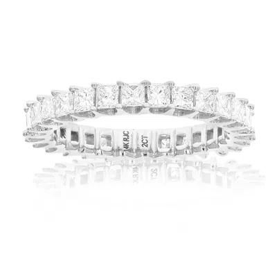 Vir Jewels 2 Cttw Diamond Eternity Ring For Women, Princess Cut Diamond Wedding Band In 14k Gold Prong Set In White