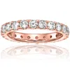 Vir Jewels 2 Cttw Diamond Eternity Ring For Women, Wedding Band In 14k Rose Gold Prong Set In Pink
