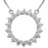 Vir Jewels 2 Cttw Diamond Pendant, Diamond Circle Pendant Necklace For Women In 18k Yellow Gold With 18 Inch Ch In Silver