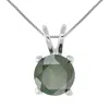 Vir Jewels 2 Cttw Green Diamond Solitaire Pendant Necklace 14k White Gold Round With Chain In White