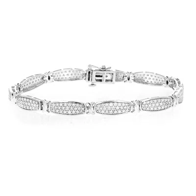 Vir Jewels 2 Cttw Lab Grown Diamond Tennis Bracelet In Sterling Silver 7 Inch For Women In Metallic