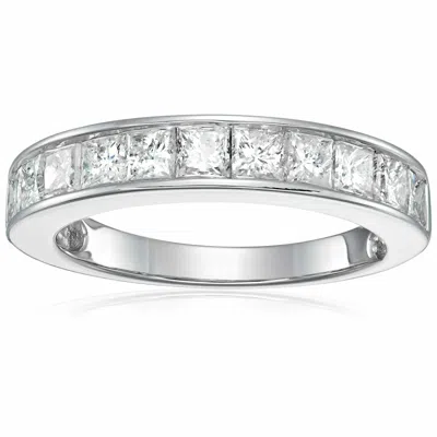Vir Jewels 2 Cttw Princess Diamond Wedding Band 14k Gold Chanel Set Bridal In White