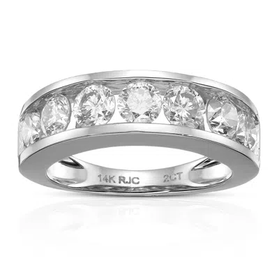 Vir Jewels 2 Cttw White Diamond Wedding Band For Women 14k Gold Channel Set