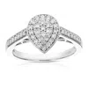 Vir Jewels 2/5 Cttw Lab Grown Diamond Ring In Sterling Silver For Women In Silver