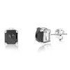Vir Jewels 2.50 Cttw Princess Cut Black Diamond Stud Earrings .925 Sterling Silver In Black