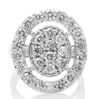 Vir Jewels 3 Cttw Diamond Engagement Ring Oval Composite 14k White Gold Bridal Wedding