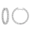 Vir Jewels 3 Cttw Diamond Inside Out Hoop Earrings 14k White Gold Round Prong Set 1 Inch In White