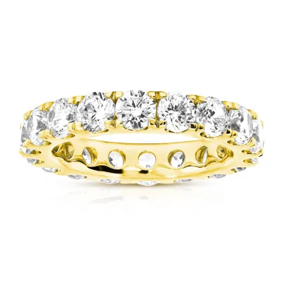 Vir Jewels 3 Cttw Lab Grown Diamond Eternity Ring Wedding Band In 14k Yellow Gold For Women In Transparent
