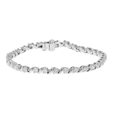 Vir Jewels 3 Cttw Si1-si2 Certified Diamond Bracelet 14k White Gold I-j Round S-link 7 Inch